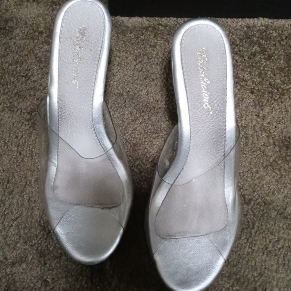 Clear heels